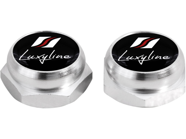 Cappucci per rivetti per targa di immatricolazione Luxyline (argenteo)