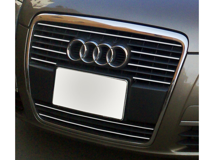 Cornice cromata griglia radiatore Audi A6 S&eacute;rie 3 Avant 05-08 & Audi A6 S&eacute;rie 3 Berline 05-08 v1