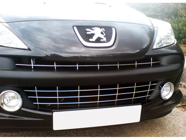 Cornice cromata griglia radiatore Peugeot 207 06-12 Peugeot 207 CC 07-15 Peugeot 207 SW 07-13