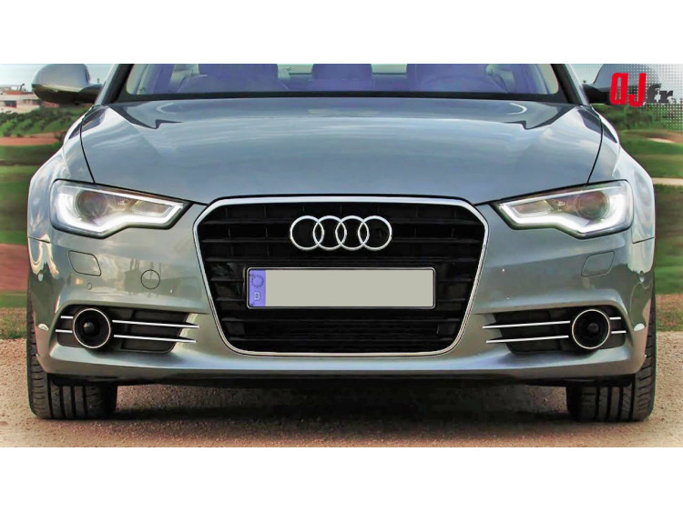 Cornice cromata per fari antinebbia Audi A6 S&eacute;rie 4 Avant 10-15 & Audi A6 S&eacute;rie 4 Berline 10-15