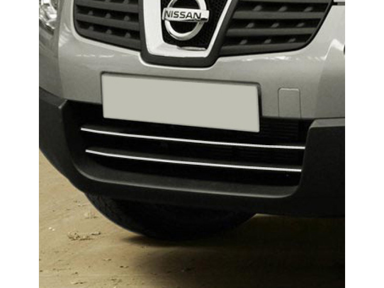 Cornice della griglia radiatore inferiore cromata Nissan Qashqai +2 08-10 Nissan Qashqai +2 phase 2 10-14 Nissan Qashqai +2 phase 3 Nissan Qashqai 07-10 Nissan Qashqai phase 2 10-14 Nissan Qashqai phase 3