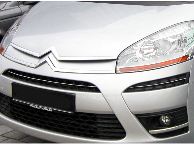 Cornice della griglia radiatore superiore cromata Citroën C4 Picasso 0712