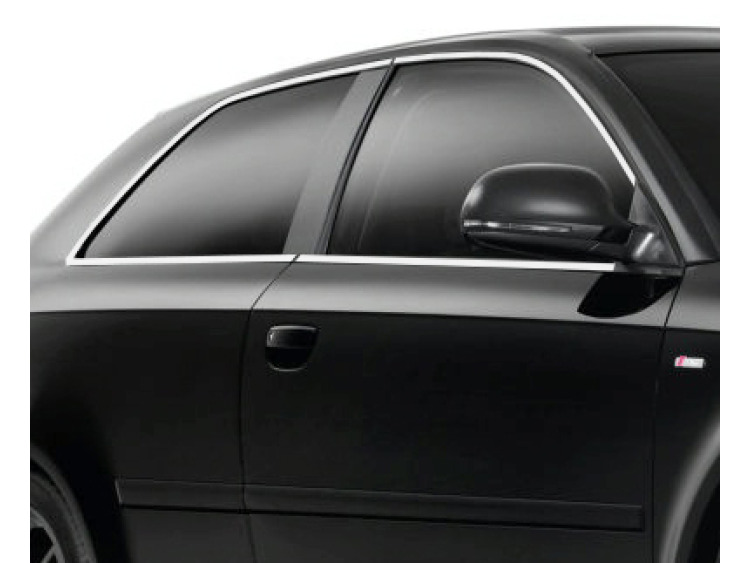 Fascia cromata di contorno dei vetri laterali Audi A3 s&eacute;rie 1 96-00 Audi A3 S&eacute;rie 1 Phase 2 00-03 Audi A3 s&eacute;rie 2 03-08 Audi A3 s&eacute;rie 2 phase 2 08-12 Audi A3 S&eacute;rie 2 Phase 2 Sportback 08-1 Audi A3 S&eacute;r