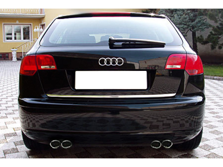 Fascia per bagagliaio cromata Audi A3 S&eacute;rie 2 Phase 2 Sportback 08-1 Audi A3 S&eacute;rie 2 Sportback 04-08 Audi S3 06-26 Audi S3 sportback 06-26 Audi S3 sportback 98-03