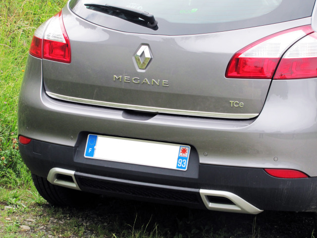 Fascia per bagagliaio cromata Renault Mégane III 0812 Renault Mégane III phase 2 1213 Renault Méga