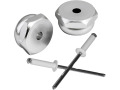 Cappucci per rivetti per targa di immatricolazione Luxyline (argenteo)